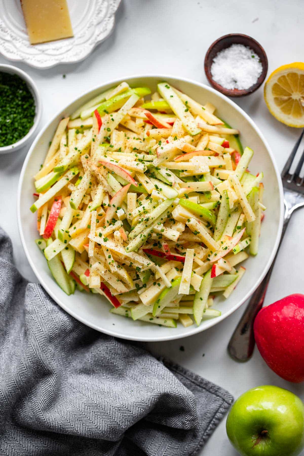 healthy apple manchego cheese salad